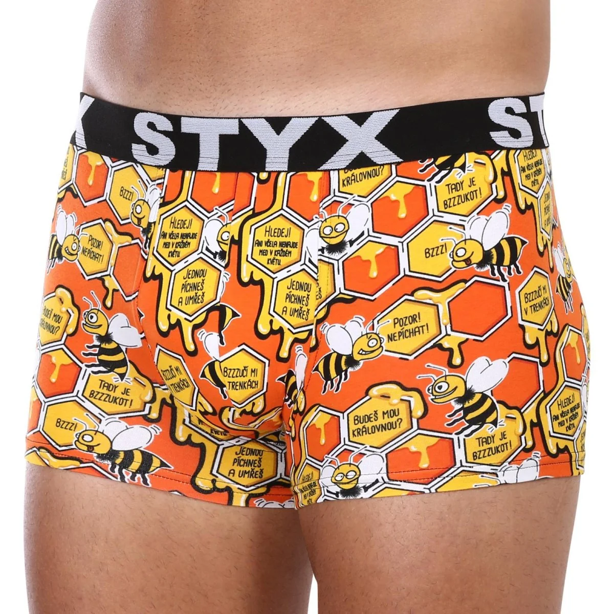 Styx 3PACK pánské boxerky art sportovní guma vícebarevné (3G13714) L