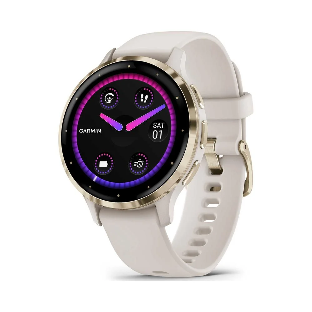 Garmin VENU 3S chytré hodinky Ivory/Soft Gold