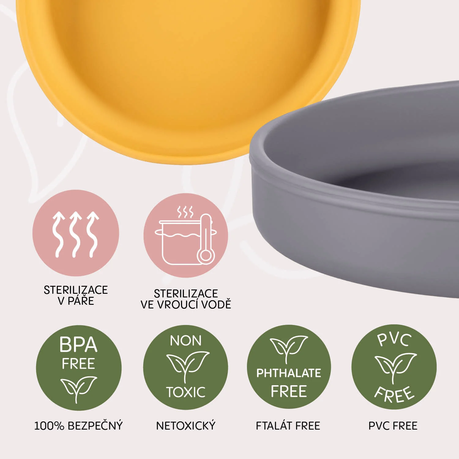 Zopa Silikonový talířek, Dove Grey 2