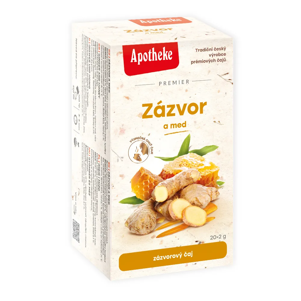 Apotheke Zázvor a med čaj nálevové sáčky 20x2 g