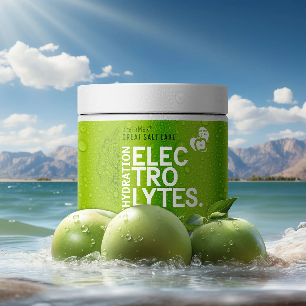 BrainMax Hydration Electrolytes green apple 300 g