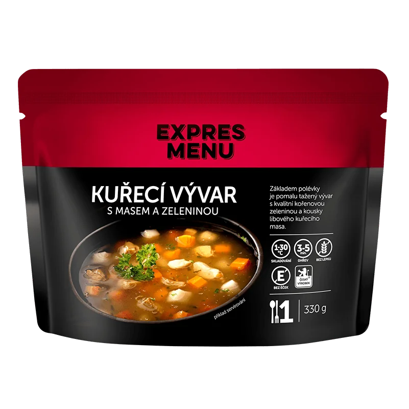 EXPRES MENU Kuřecí vývar se zeleninou 330 g (1 porce)