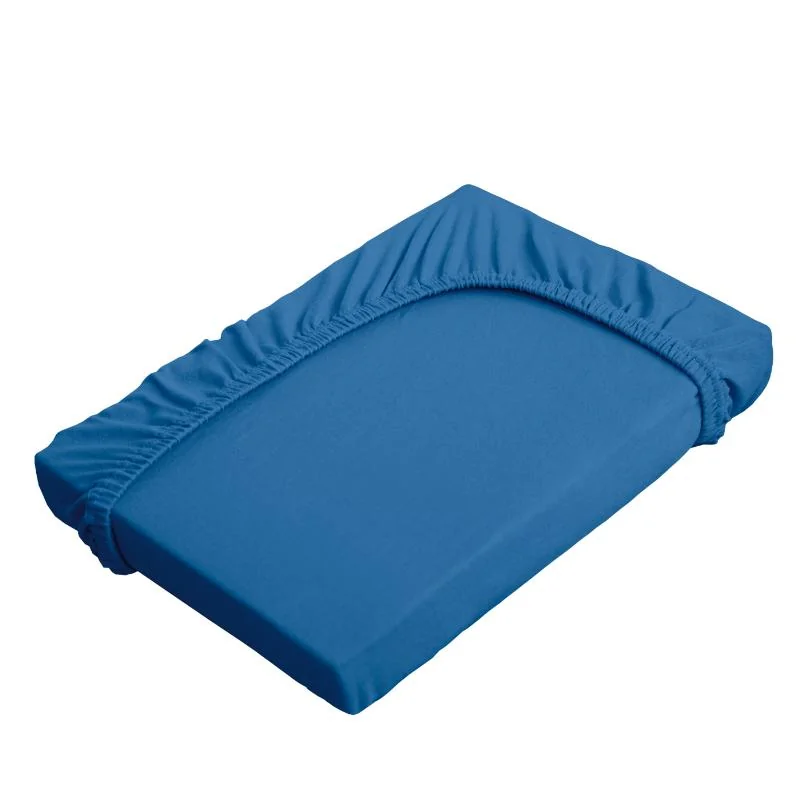 SCANquilt prostěradlo JERSEY ELASTIC LYCRA středně modrá 180 x 200 cm na výšku matrace až 30 cm