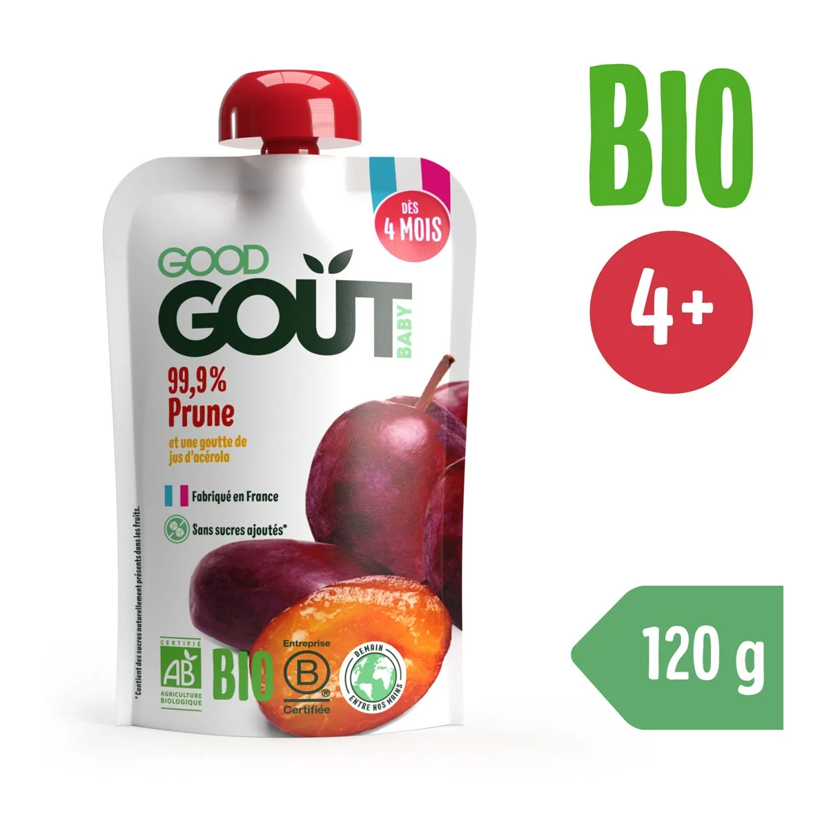 Good Gout BIO Švestka 4m+ kapsička 120 g