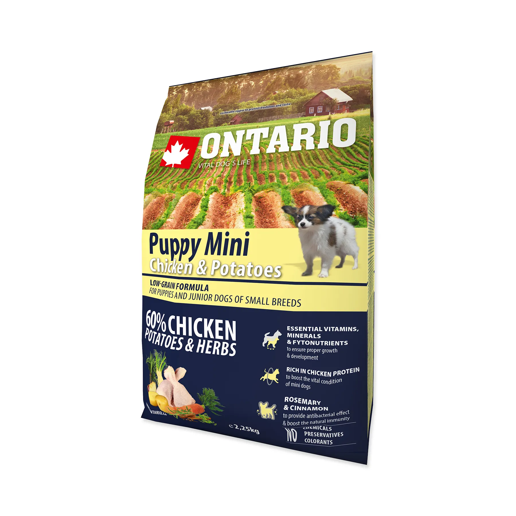 Ontario Puppy Mini Chicken&Potatoes granule 2,25 kg