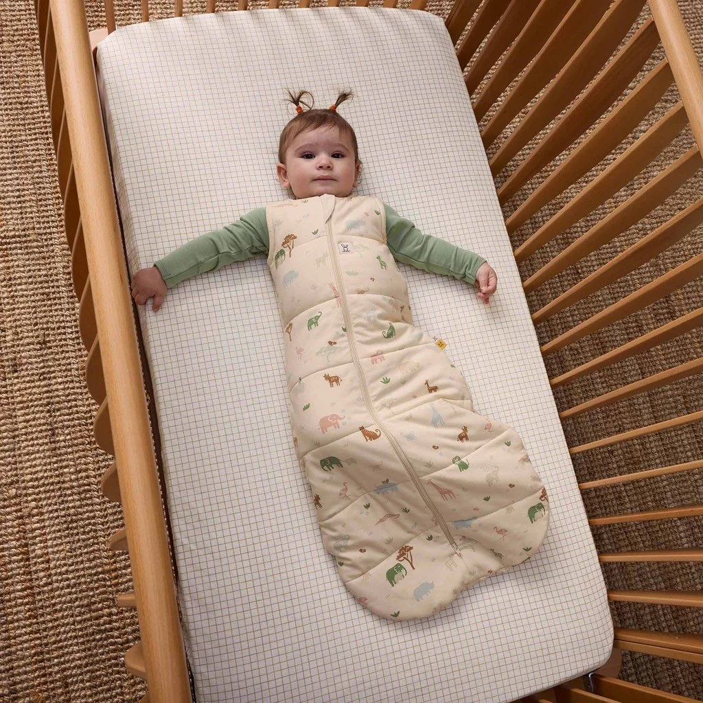 ergoPouch Vak na spaní organická bavlna Jersey Savannah 3-12 m, 6-10 kg, 2,5 tog