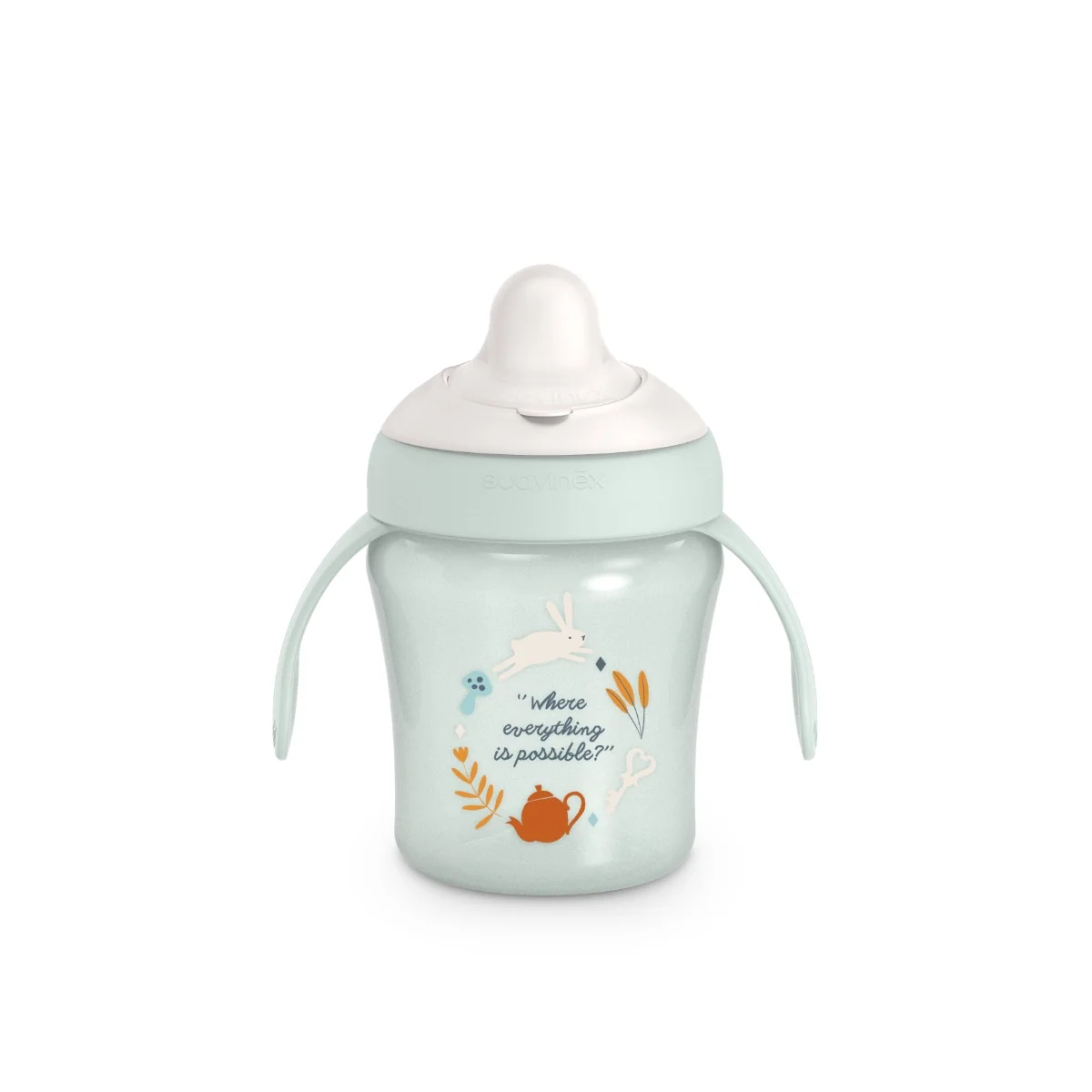 Suavinex Wonderland Nerozlitný hrníček 6m+ 200 ml 1 ks zelený
