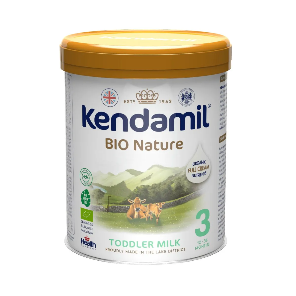 Kendamil 3 BIO Nature Batolecí mléko DHA+ 800 g