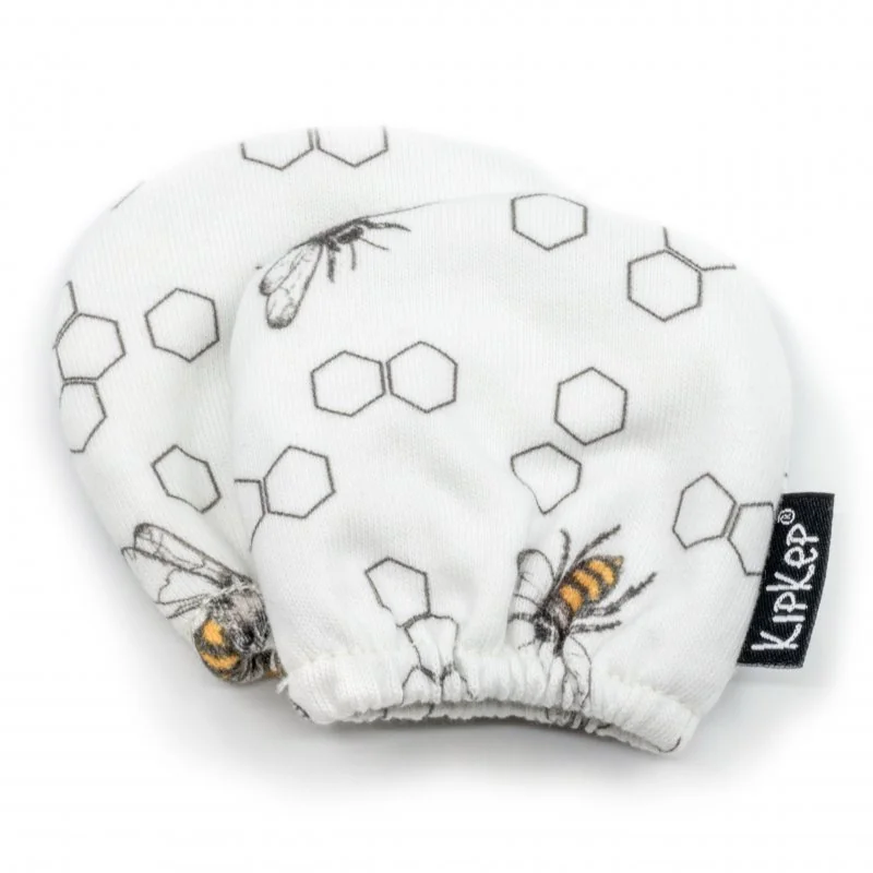 KipKep dětské rukavice proti poškrábání MITTENS ECO Bee Special
