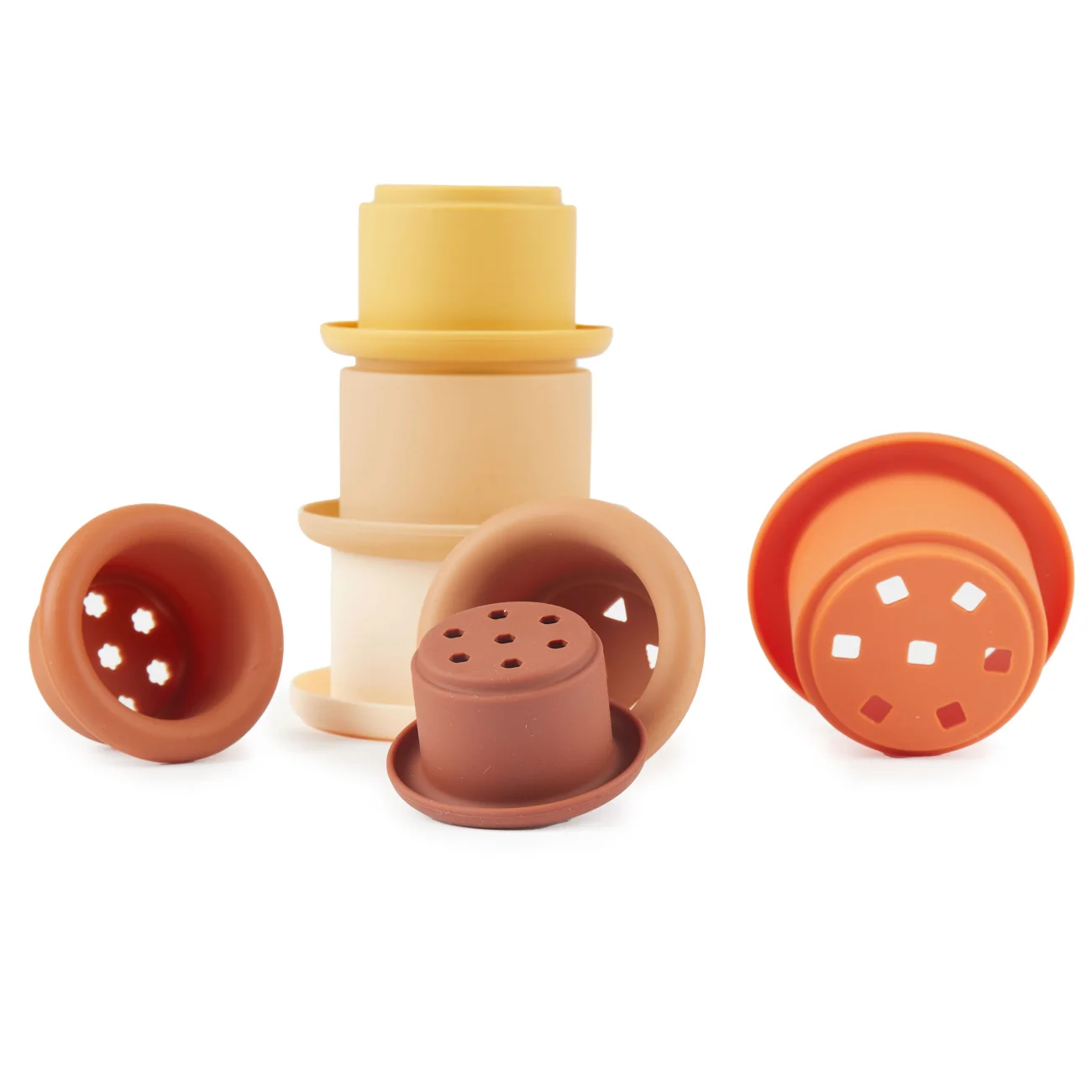 Bieco Silikonové stohovací kelímky - Chocolate Bliss
