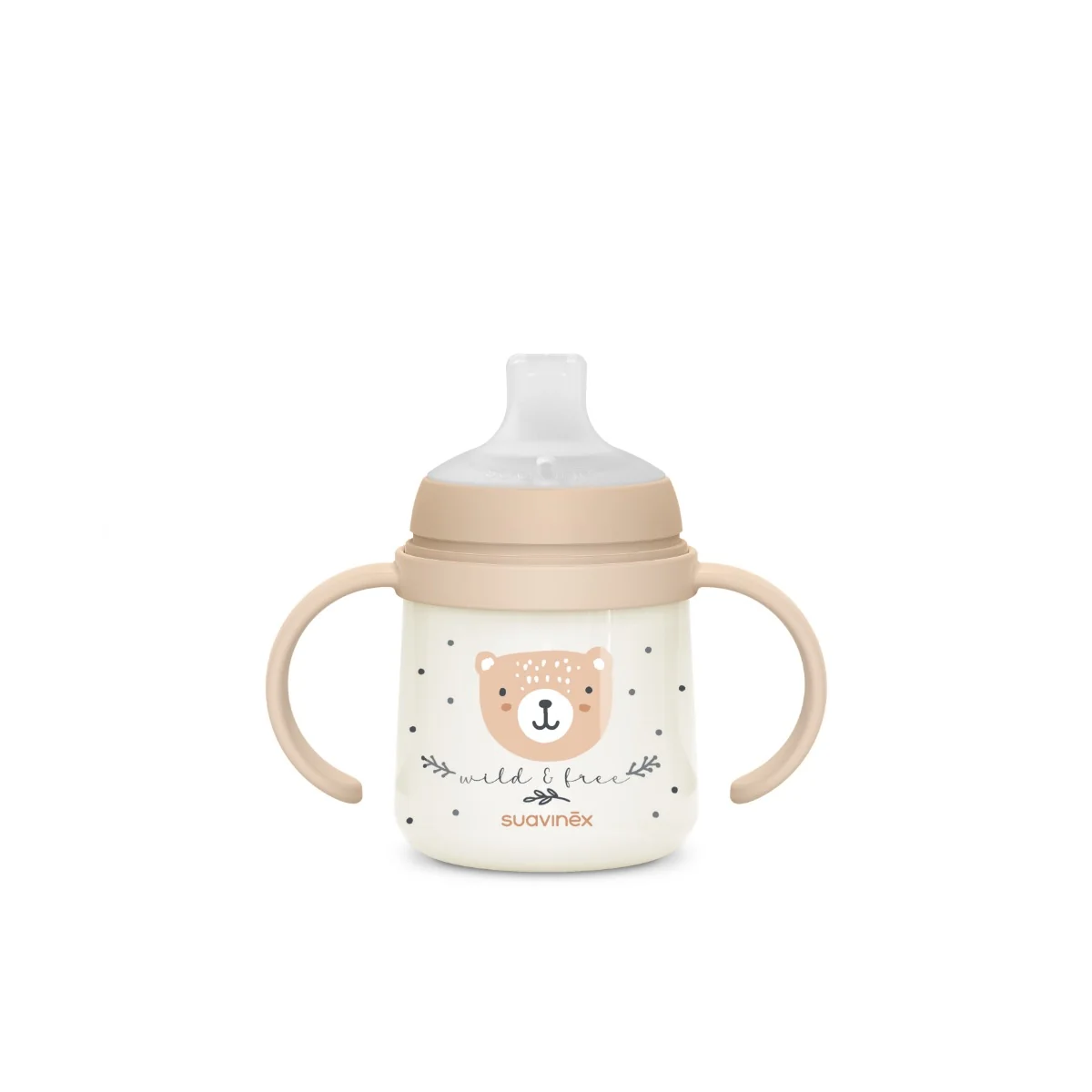 Suavinex První láhev s oušky WILD&FREE 150 ml 1 ks hnědá