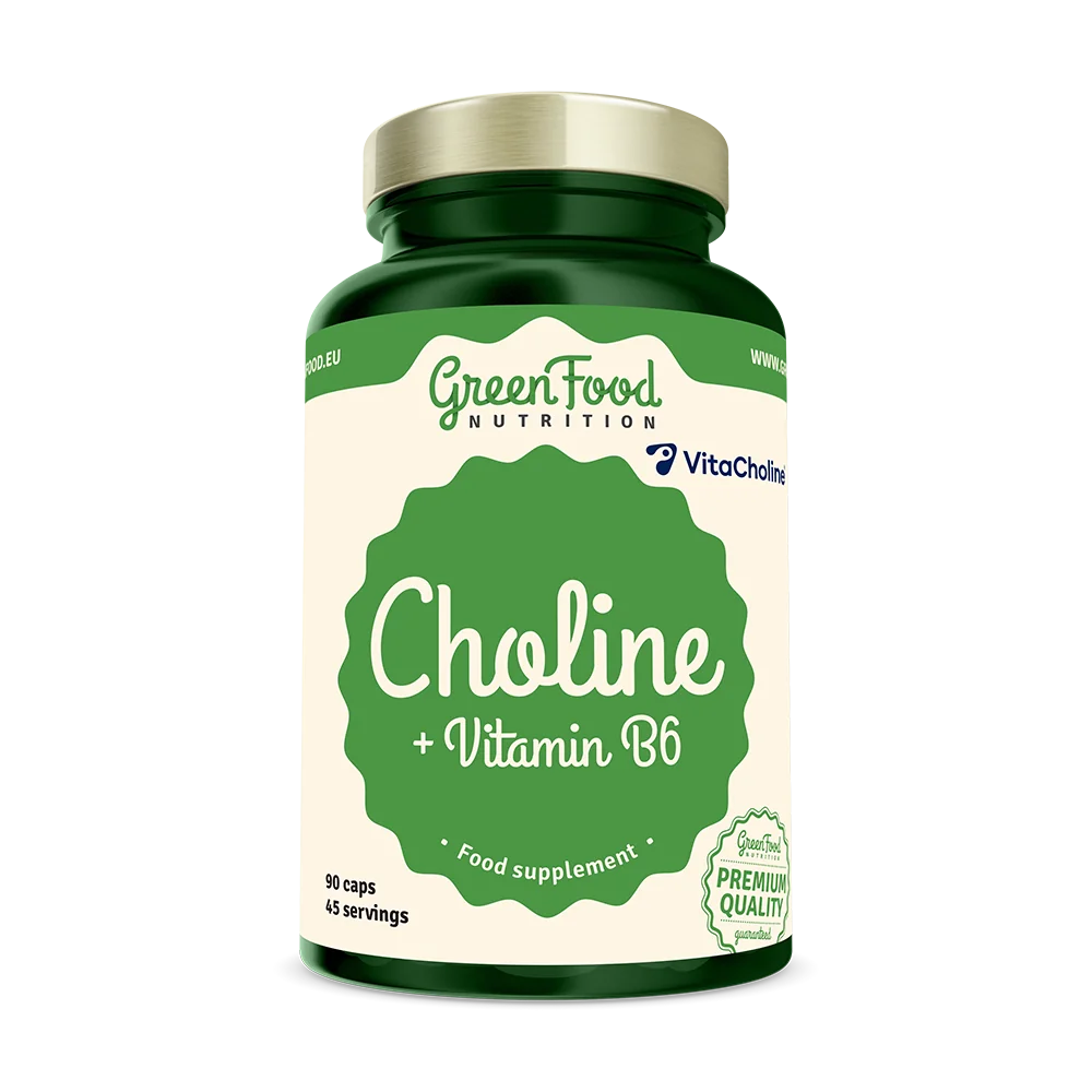 GreenFood Nutrition Choline+Vitamin B6 90 kapslí