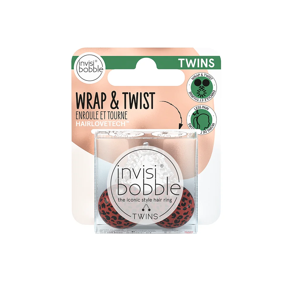 Invisibobble TWINS Purrfection gumička do vlasů 1 ks tmavě červená