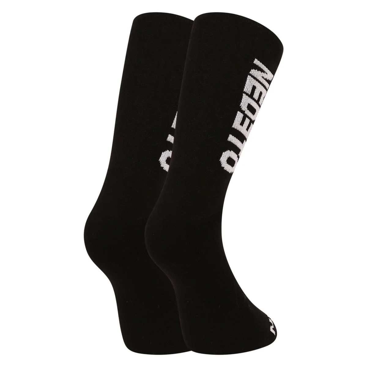 Nedeto 10PACK ponožky vysoké černé (10NDTP001-brand) S