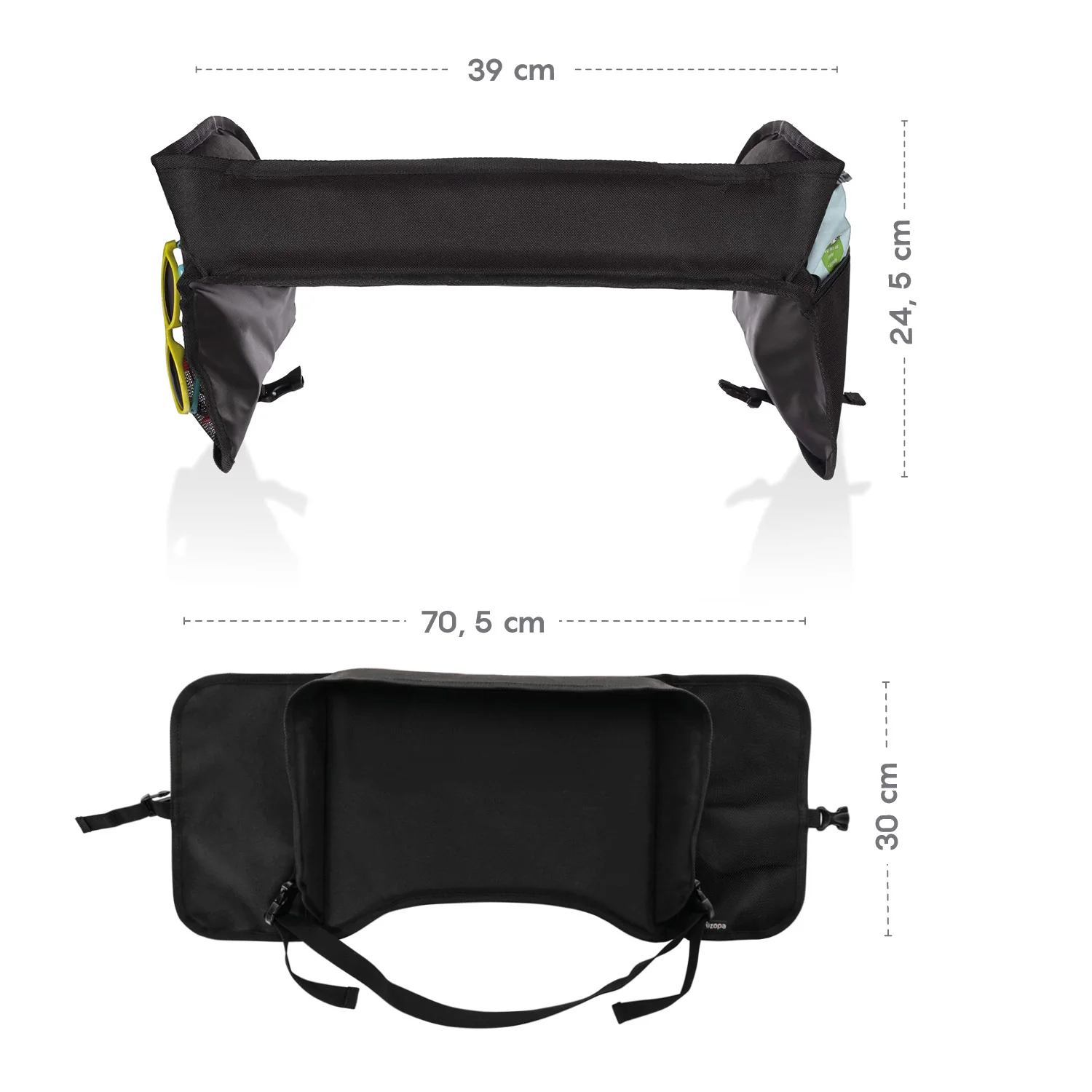Zopa Hrací pultík pro autosedačky, Black