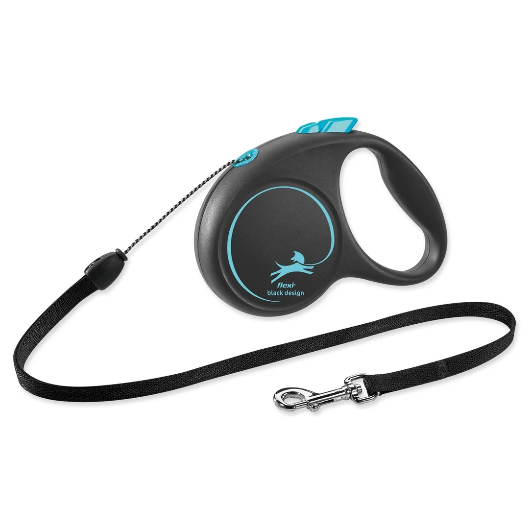 Flexi Black Design S lanko 5m modrá do 12kg