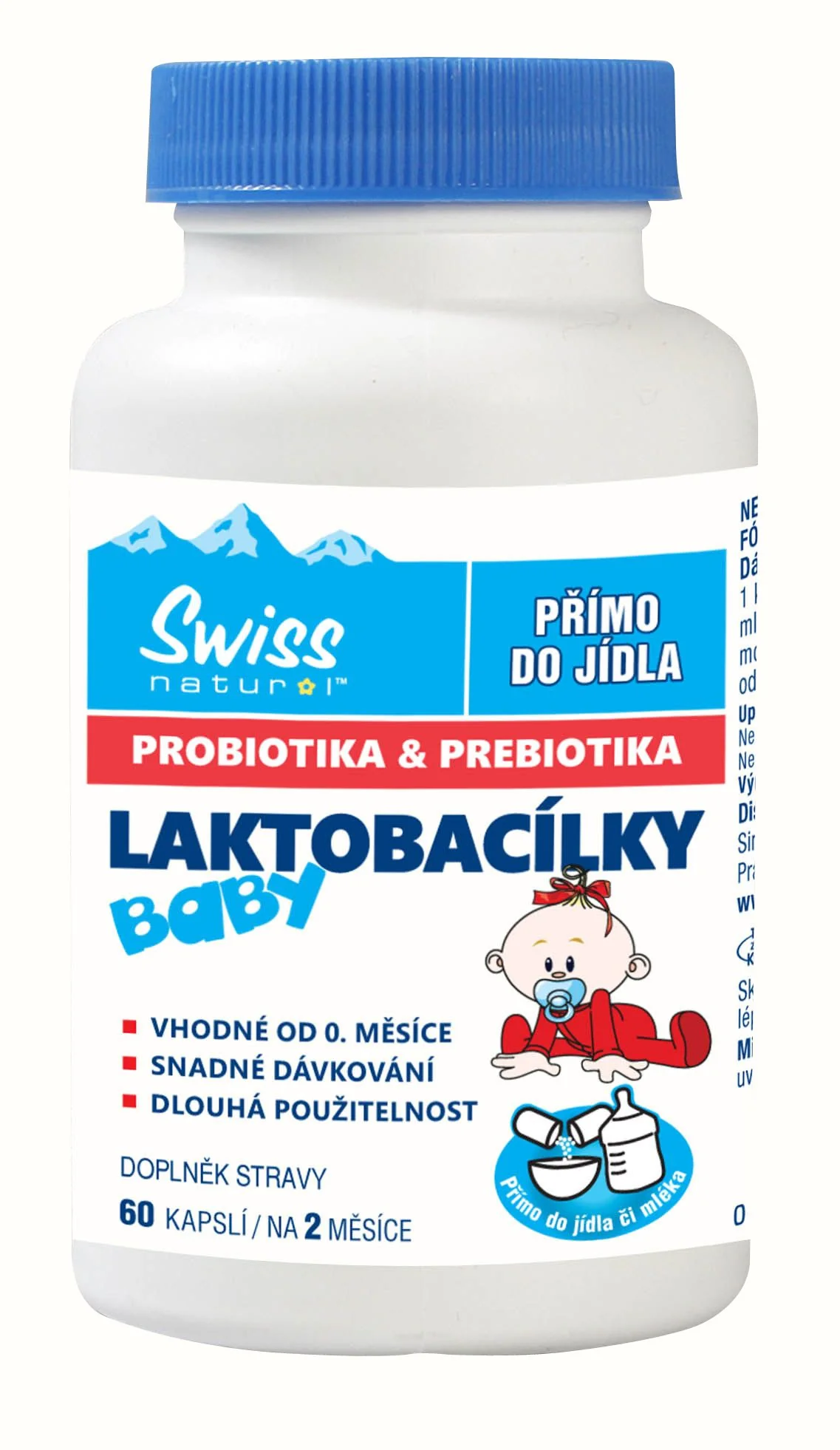 Swiss LAKTOBACÍLKY Baby 60 kapslí