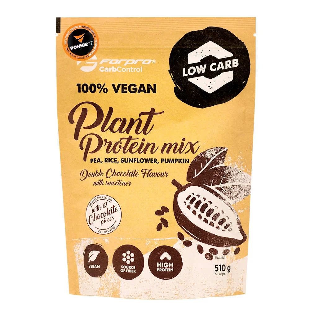ForPro Veganský protein 510 g dvojitá čokoláda