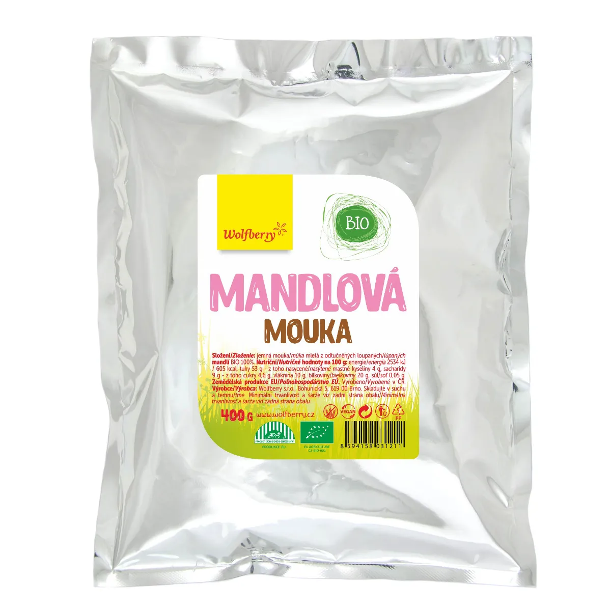 Wolfberry Mandlová mouka BIO  400 g