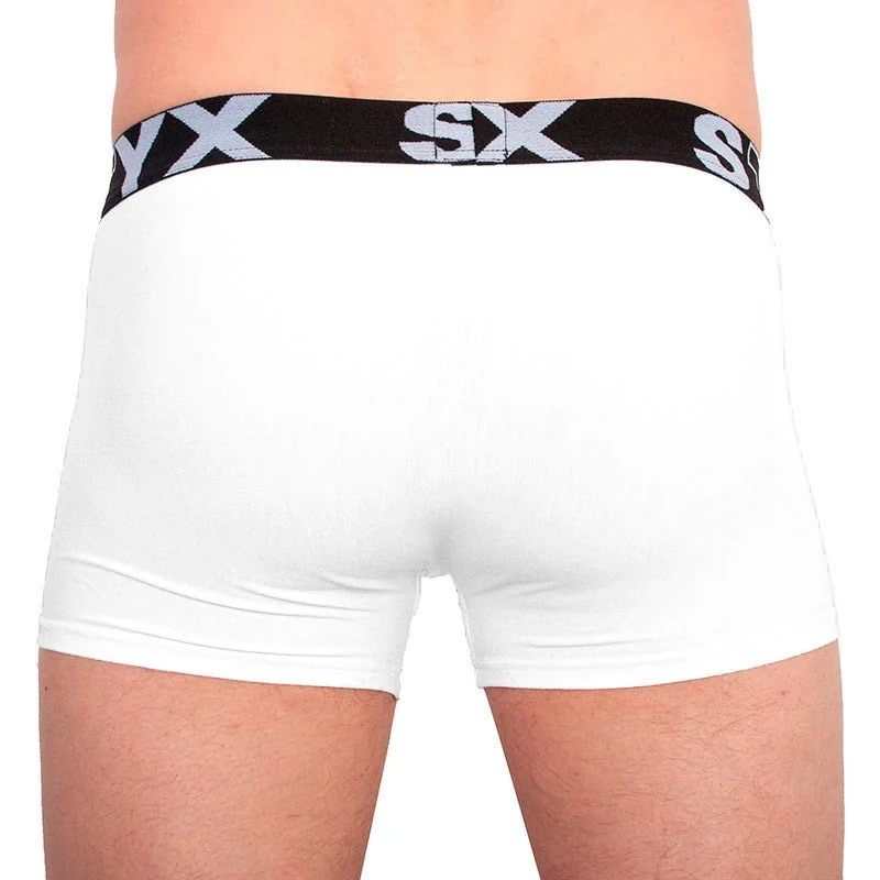 Styx 3PACK pánské boxerky sportovní guma nadrozměr bílé (R10616161) 4XL