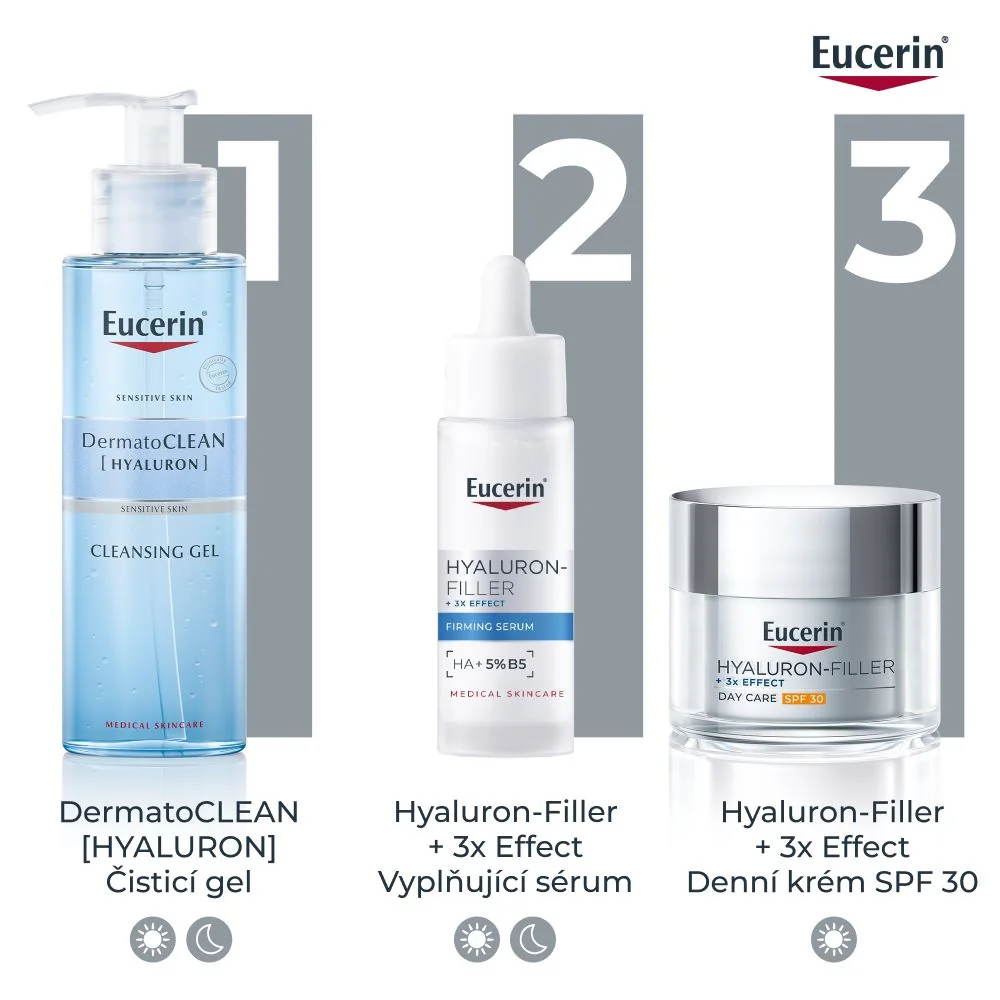 Eucerin Hyaluron-Filler + 3x Effect SPF30 denní krém proti vráskám 50 ml