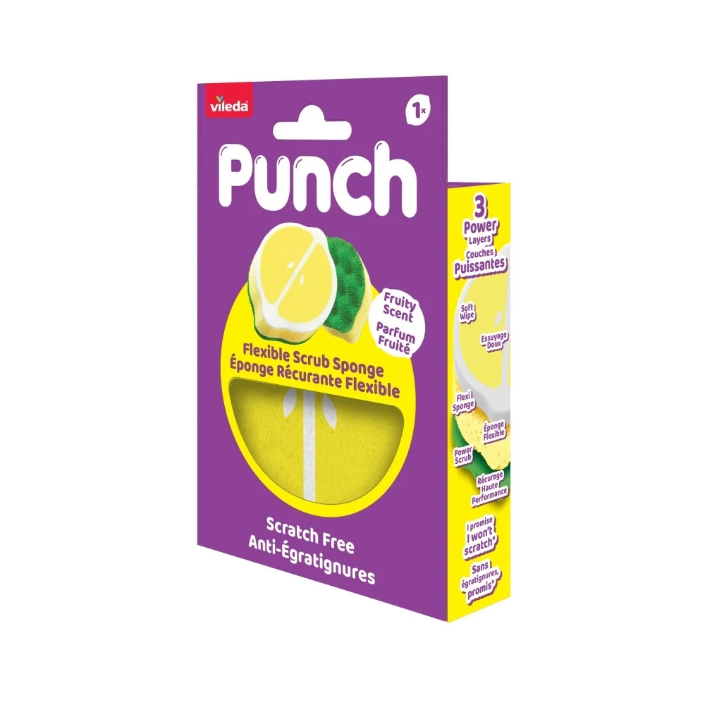 Vileda Punch lemon houbička 1 ks