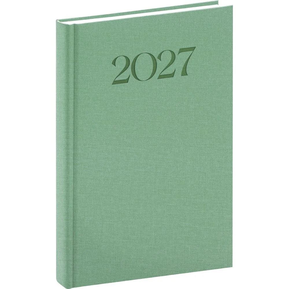 NOTIQUE Biella denní diář 2027, zelený, A5 15 × 21 cm