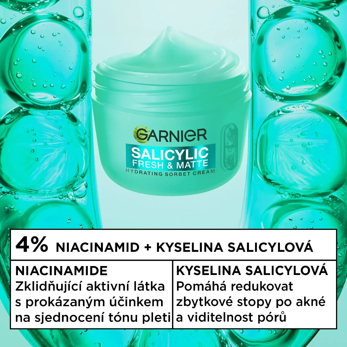 Garnier Salicylic Fresh&Pure hydratační sorbet krém 85 ml