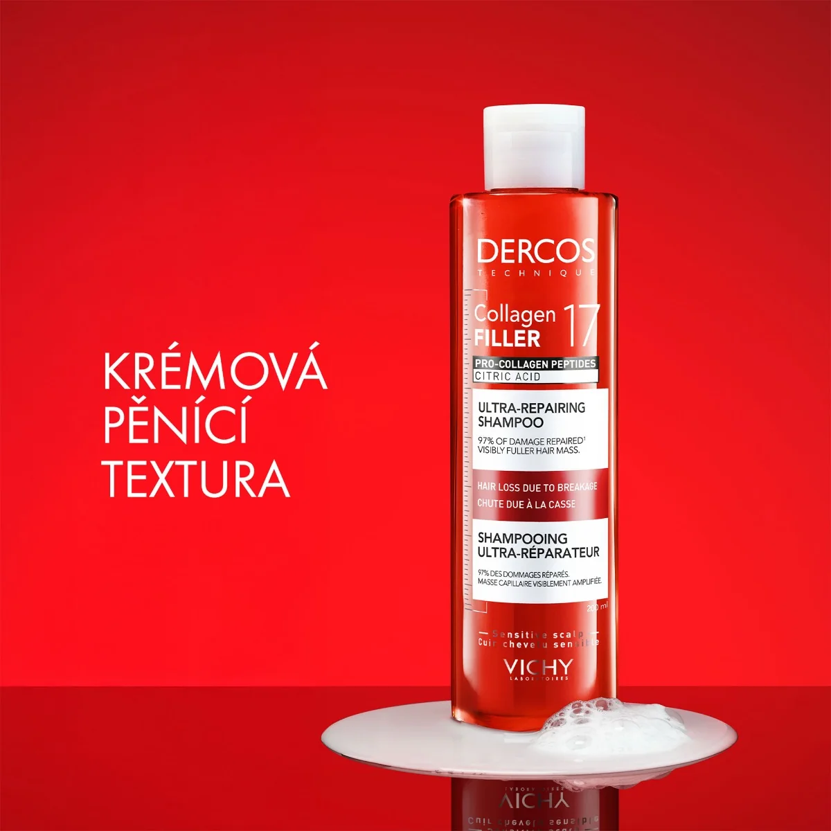 Vichy Dercos Collagen 17 Filler ultra-regenerační šampon 200 ml