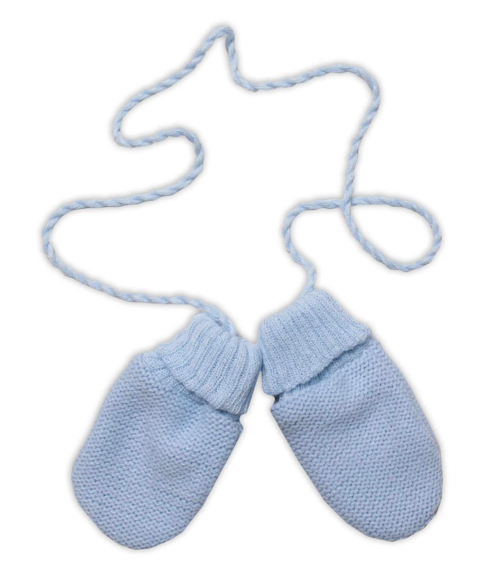 Baby Nellys Pletená čepice, šála a rukavičky 3v1, STAR, modrá, 68/74