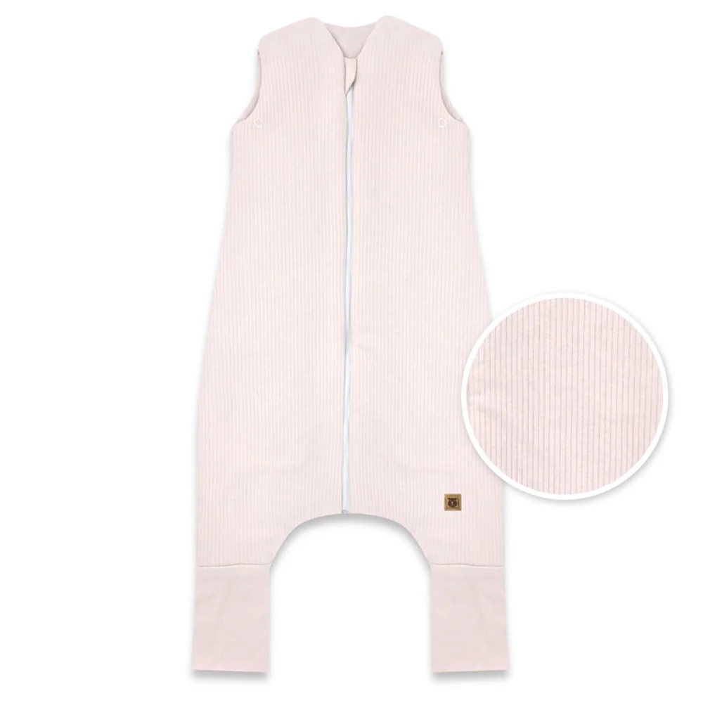 Miminu Spací vak se zahrnovacími nohavičkami, Soft Interlock, proužek, růžový, vel. M