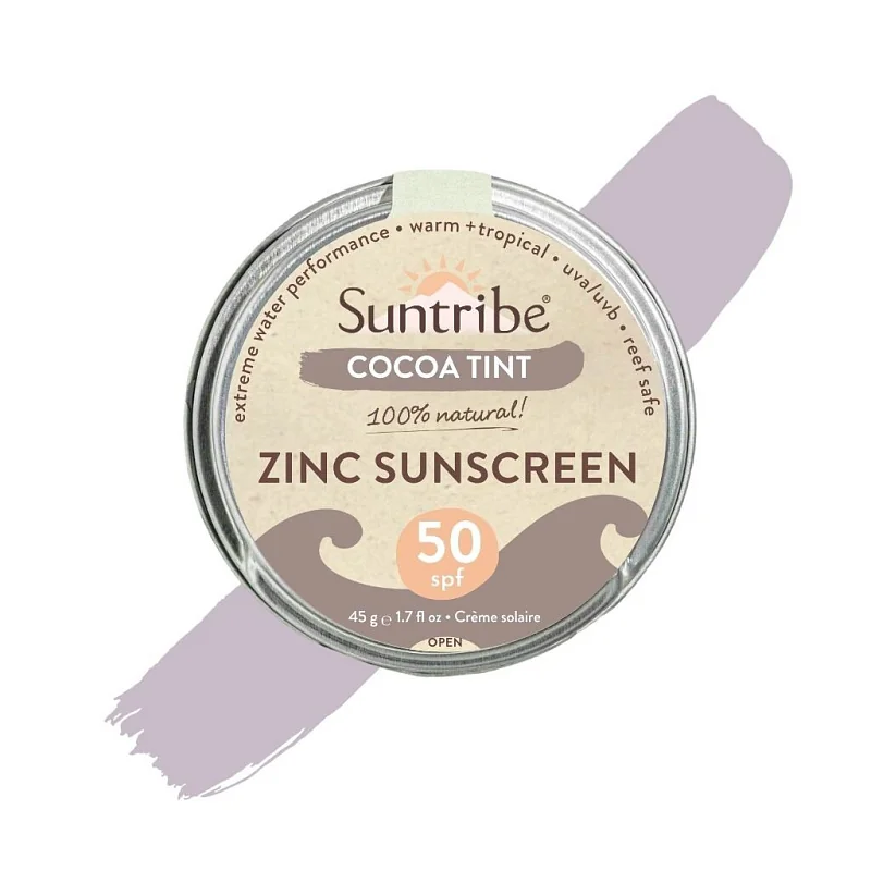 Suntribe Přírodní zinkový opalovací krém SPF 50 Tělová 45 g