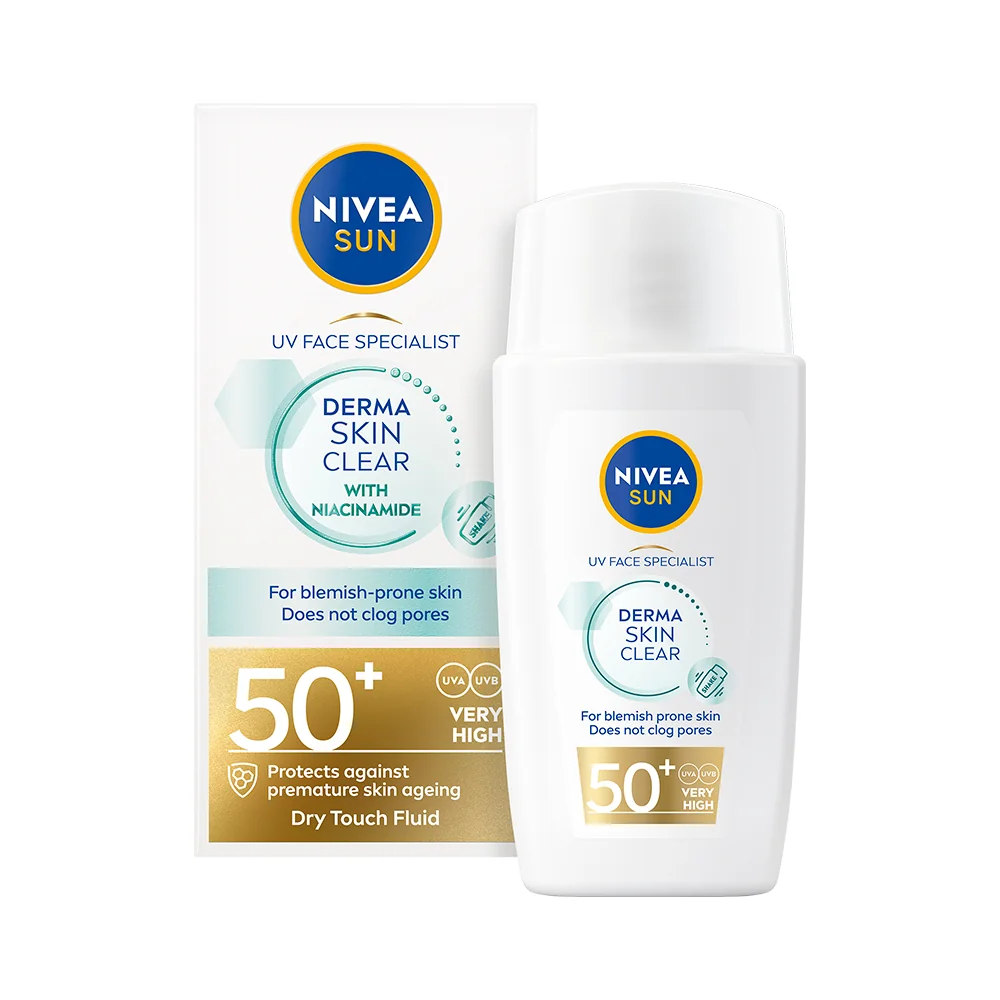 Nivea SUN Derma Skin Clear OF50+ lehký pleťový krém na opalování 40 ml
