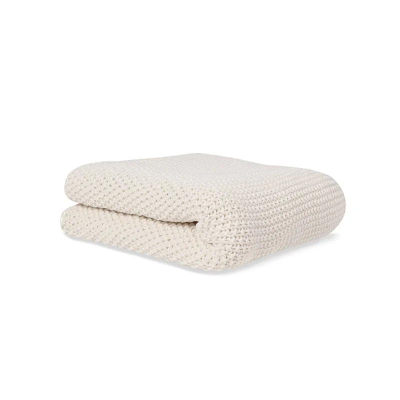 Bonjourbébé dětská pletená deka organická bavlna 70x90cm  Beige