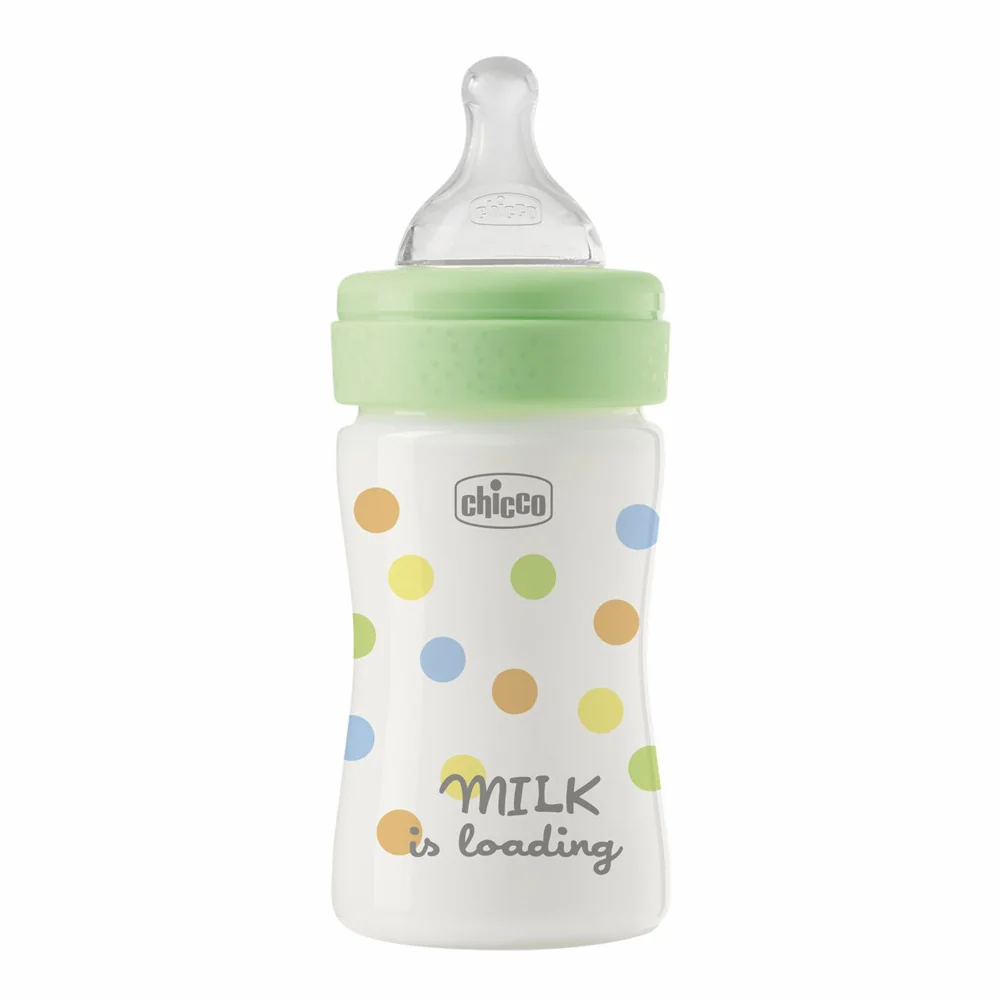 Chicco Láhev kojenecká Perfect Easy, pomalý silikonový průtok 0m+ 150 ml neutrální