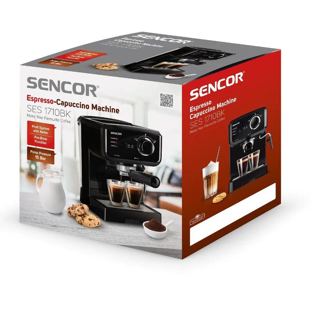 SENCOR SES 1710BK Espresso pákový kávovar