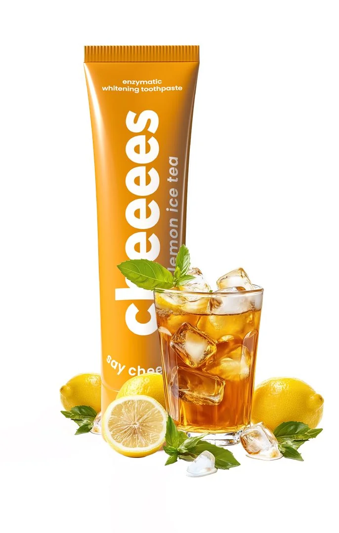 Cheeees Enzymatická bělicí zubní pasta Lemon Ice Tea 60 g