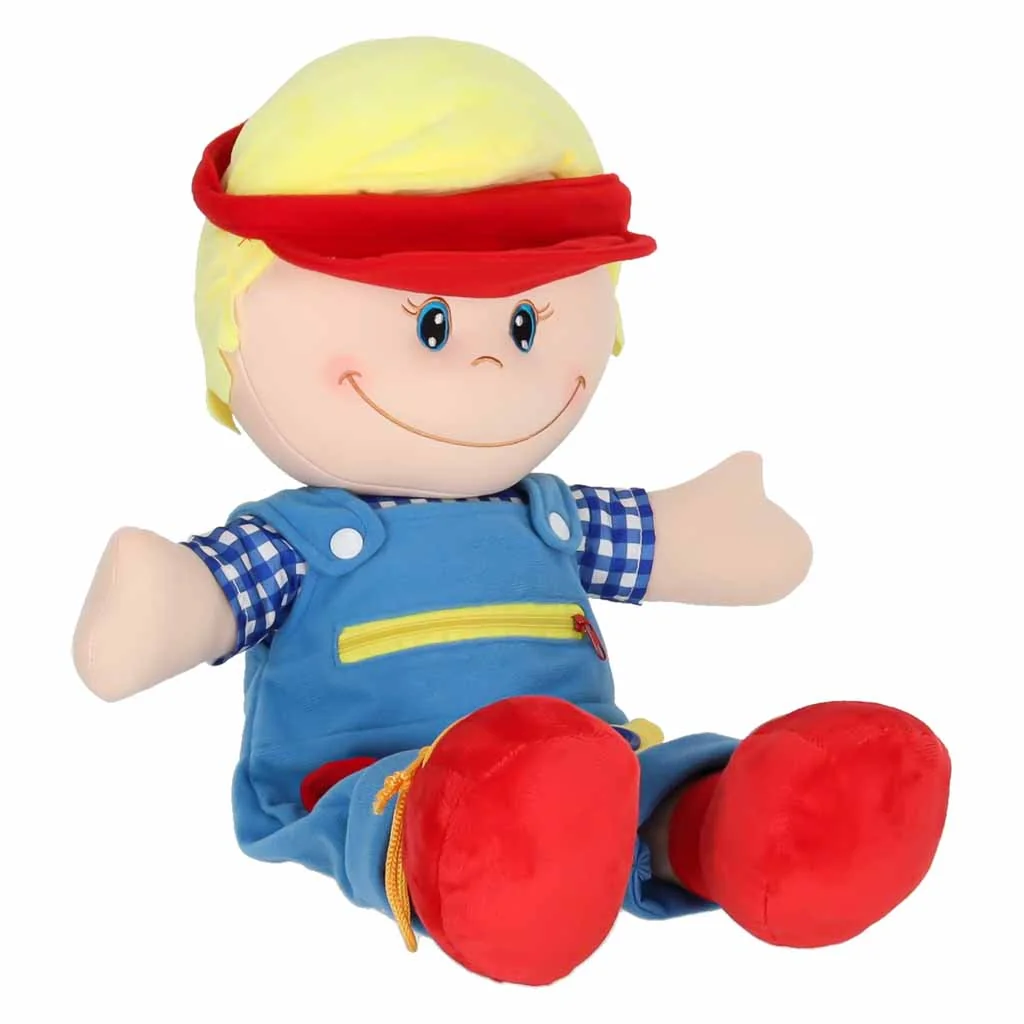 TULIMI Montessori látková panenka Maxík – senzorická mazlící panenka, 46cm, XXL