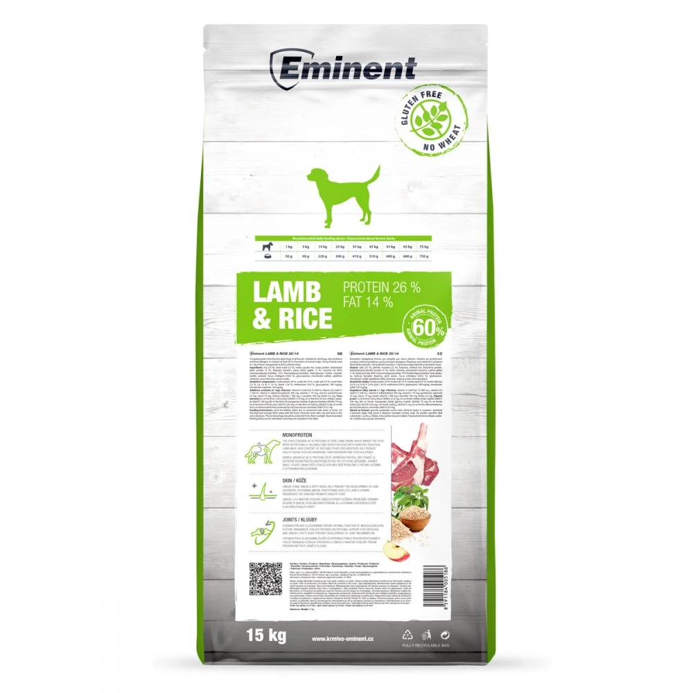 Eminent Puppy Lamb and Rice 15 kg 