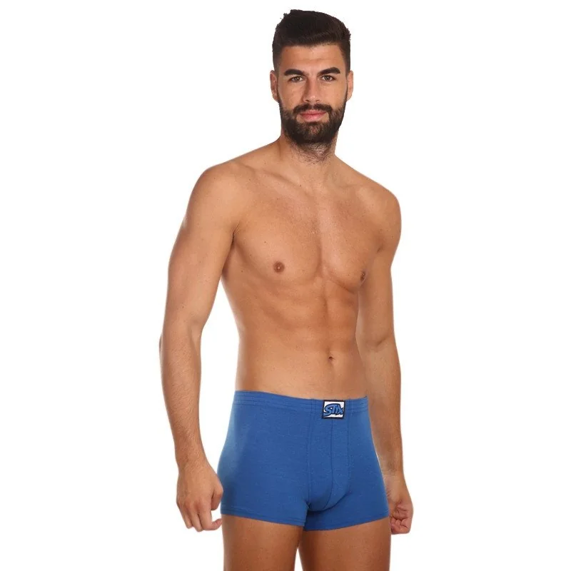 Styx Pánské boxerky klasická guma modré (Q967) M