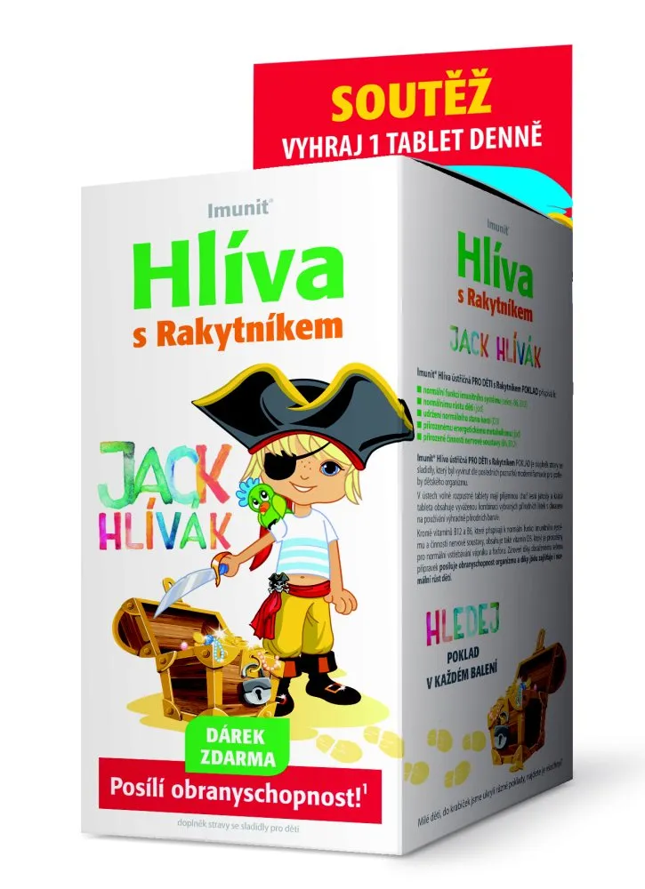 Imunit Jack Hlívák Hlíva s rakytníkem pro děti 60 tablet