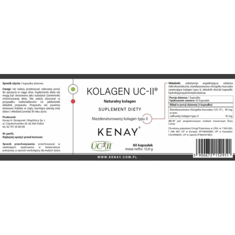 Kenay Kolagen UC II 60 kapslí