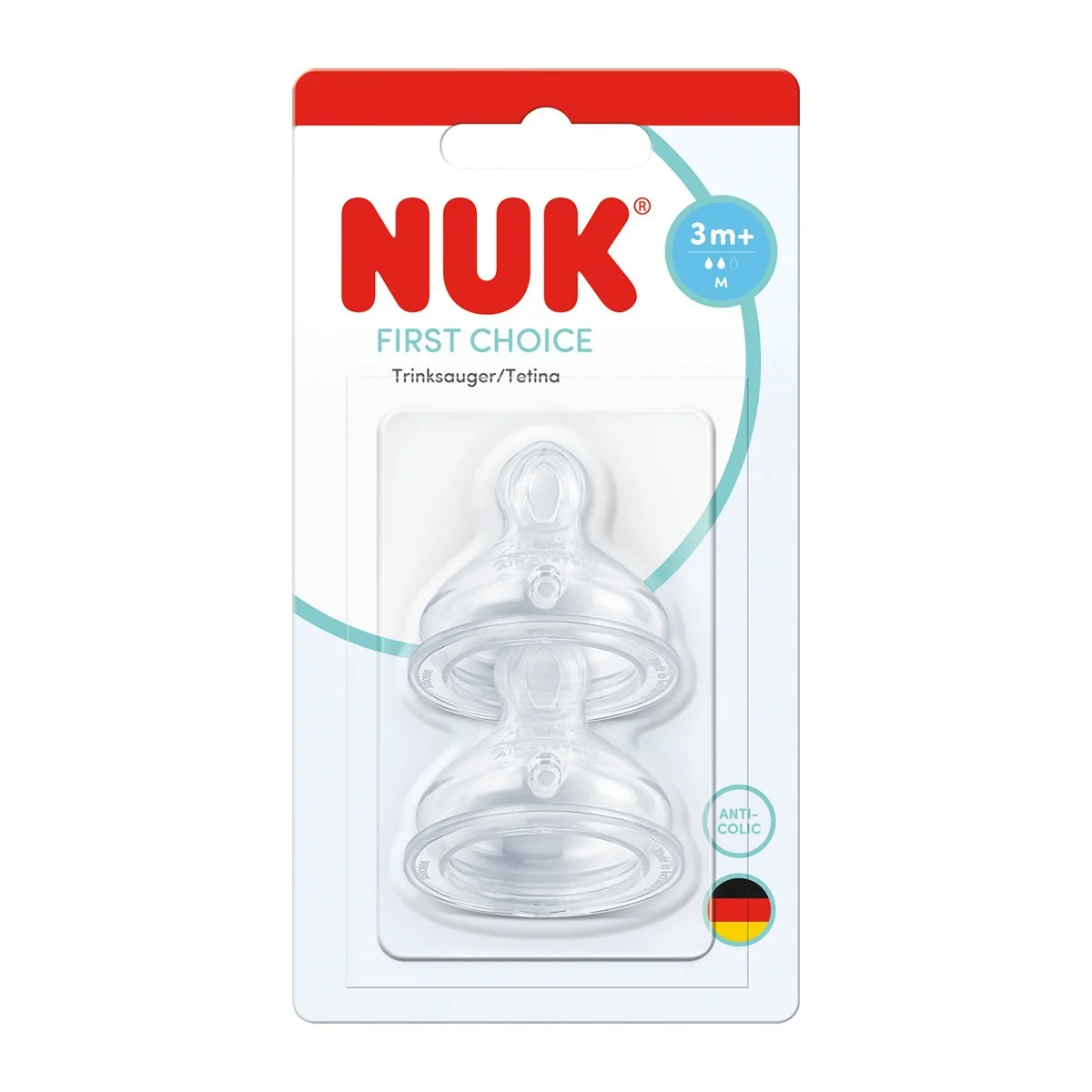 NUK First Choice Savička 3m+ vel. M 2 ks