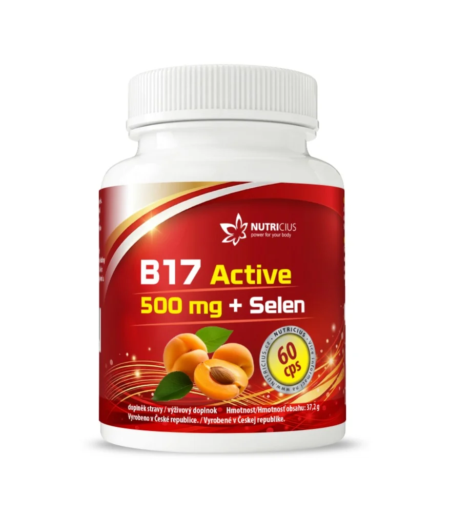 Nutricius B17 Active 500 mg + Selen 60 kapslí