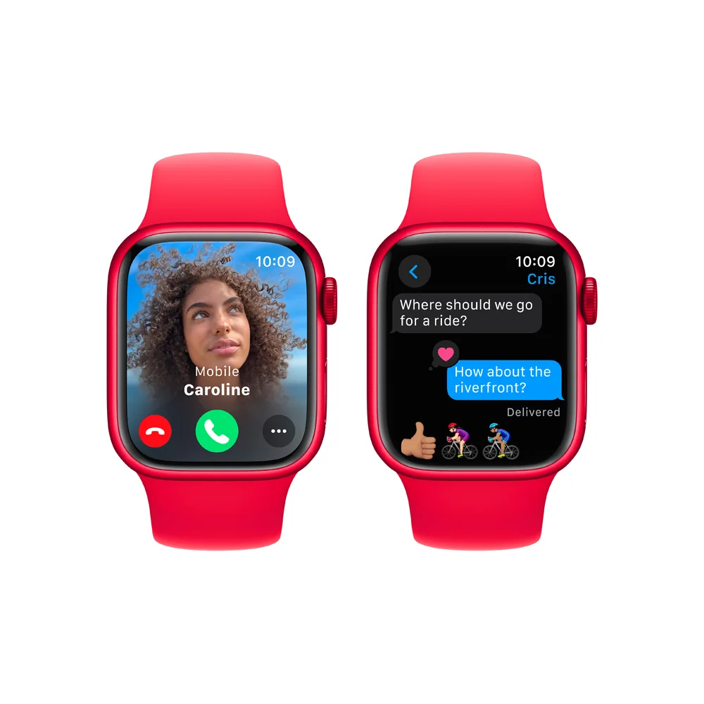 Apple Watch S9 41 mm sport band S/M smart hodinky Red