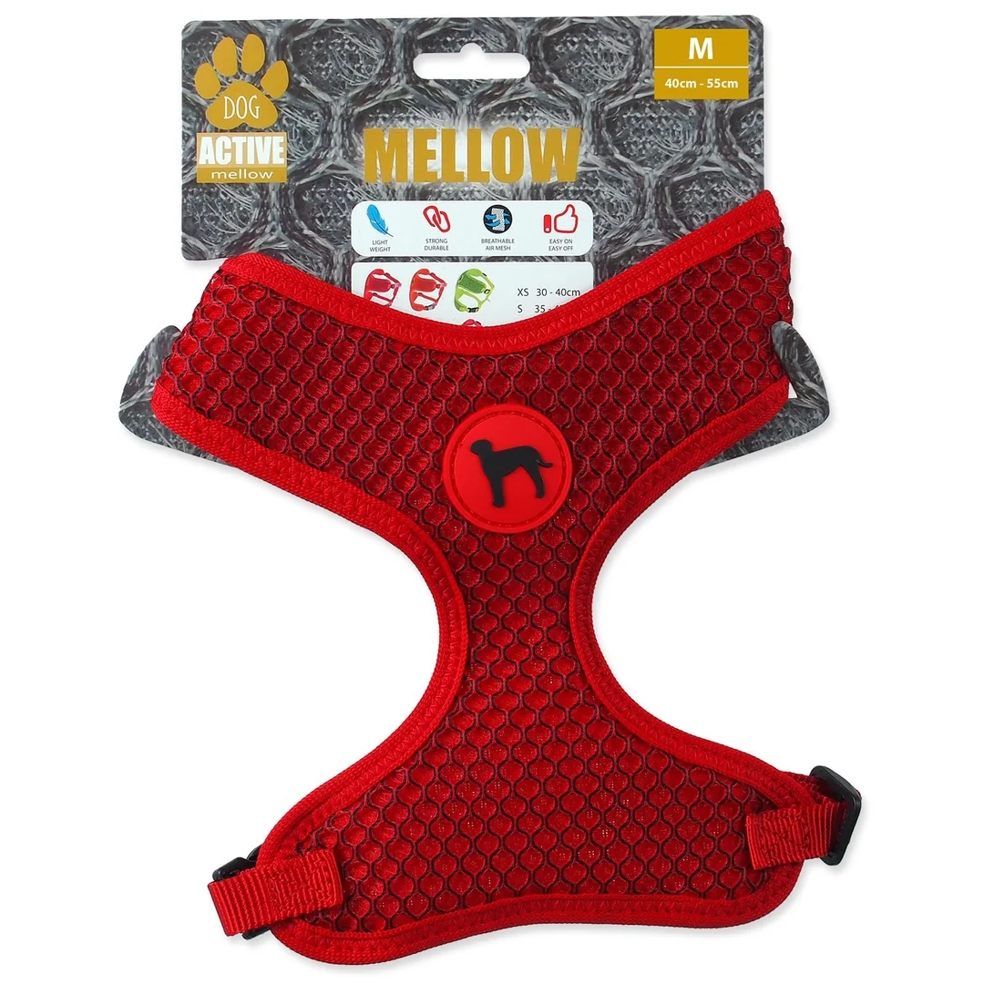 Active Dog Postroj Mellow M červený 1,5x40-55cm