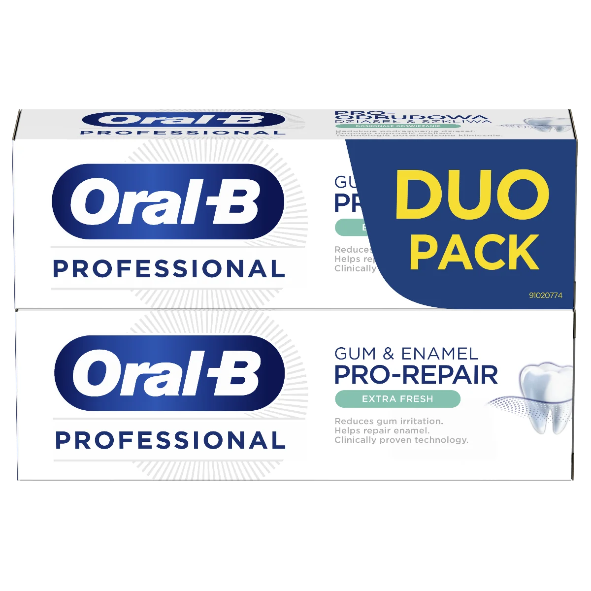 Oral-B Professional Gum & Enamel Extra Fresh zubní pasta 2x75 ml