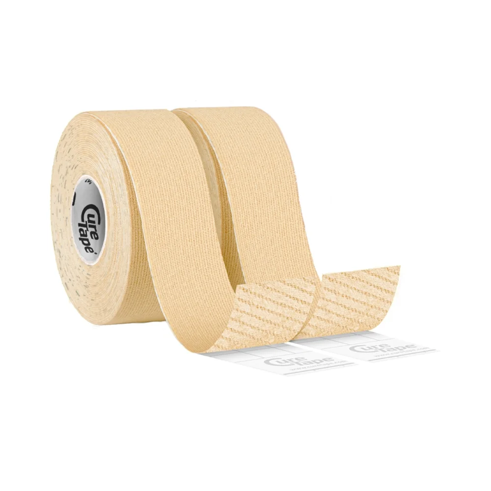 CureTape Beauty 2,5 cm x 5 m kosmetický tejp 2 ks béžový