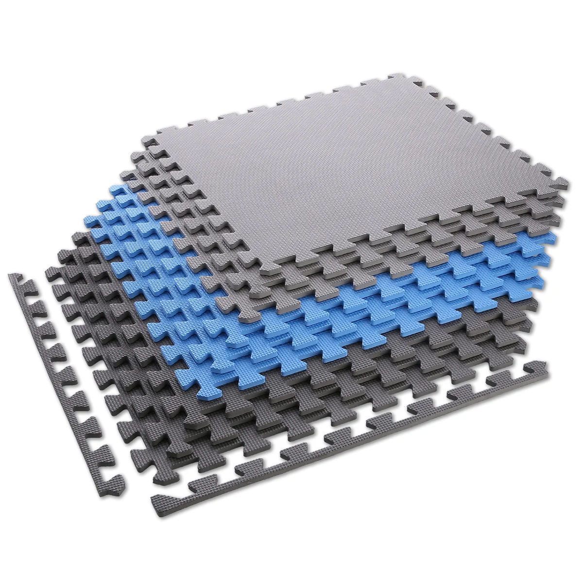 One Fitness Ochranná puzzle podložka MP10 modro-šedá