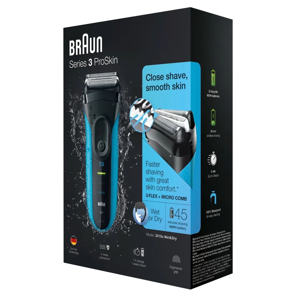 Braun Series 3 3010s Wet&Dry elektrický holicí strojek